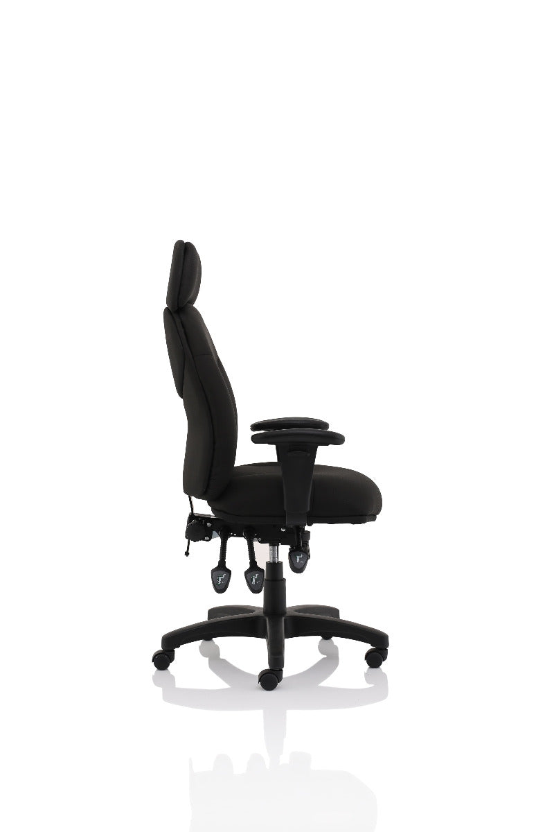 Jet High Back Black Fabric Operator Office Chair